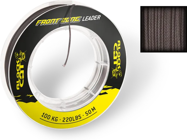 Black Cat Front Zone Leader Ø 1mm 50m 100kg Black Super Braid