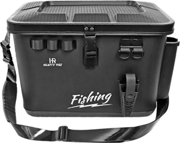 Hearty Rise Tackle Box 45cm Box with Rod Holder EVA Water Resistant