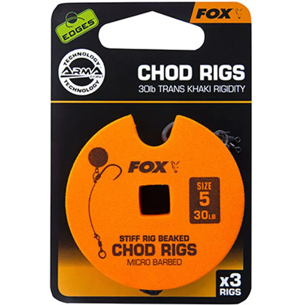 Fox Edge Armapoint stiff rig beaked Chod rigs #5 13.61kg