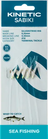 Kinetic Sabiki Silverstrike Ready-made Rigs #10 150cm 1pc