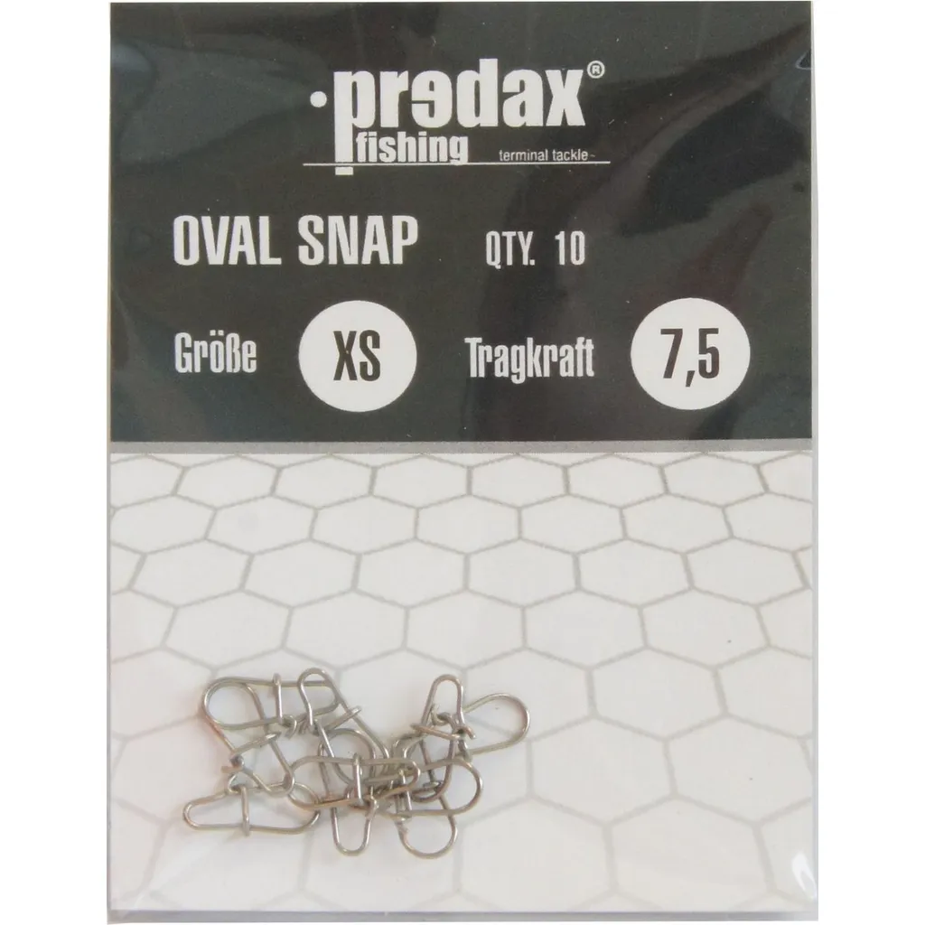 Predax Oval Egg Snap Snaps 10 Snaps #XS 7.5kg