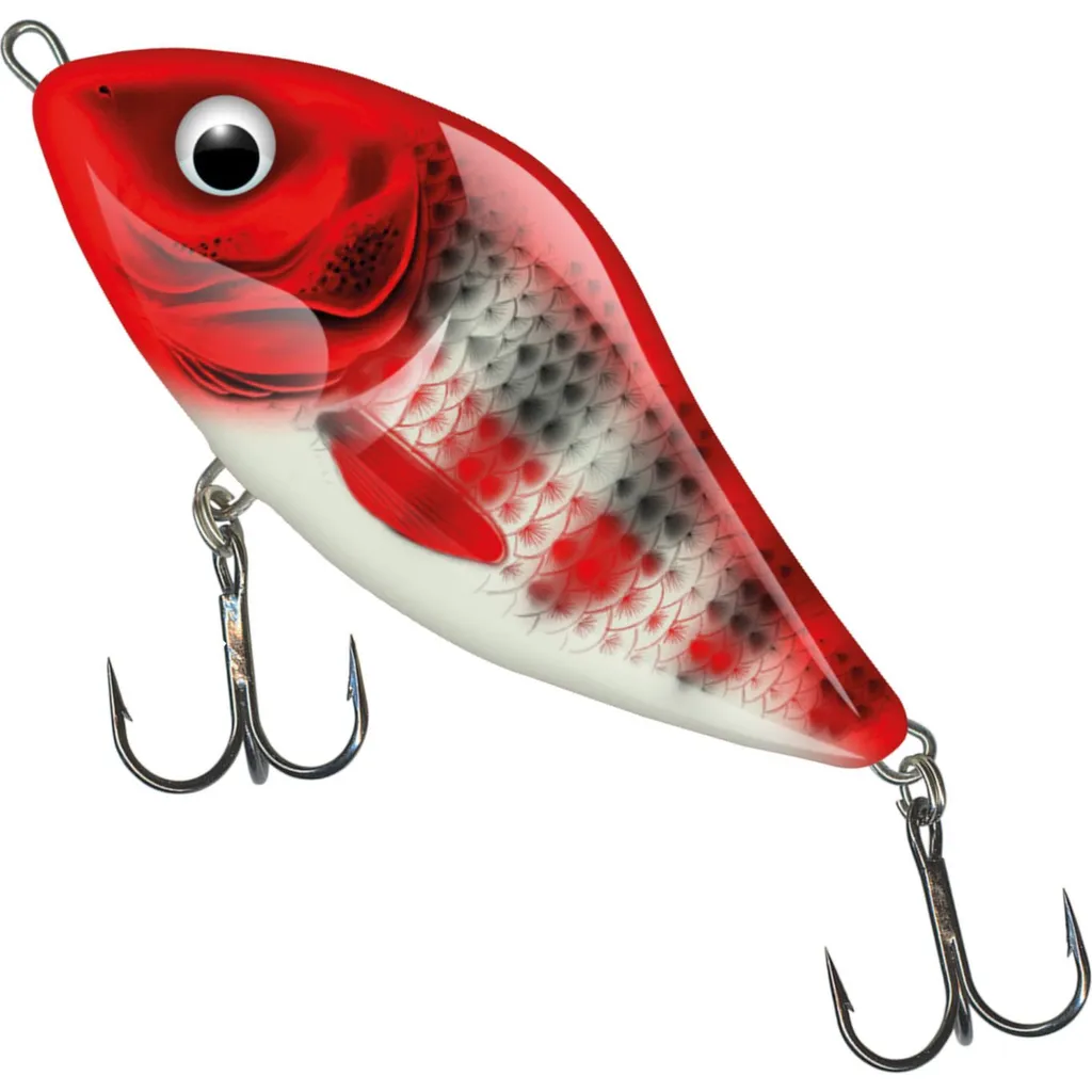 Salmo Slider Jerkbait Wobbler 7cm 21g Holo Red Head Striper