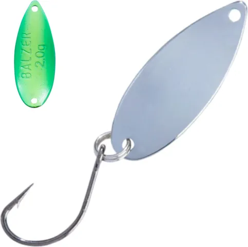 Balzer Metallica Catcher Blinker 2.5cm 2g Silberfarben-Gelb-Grün