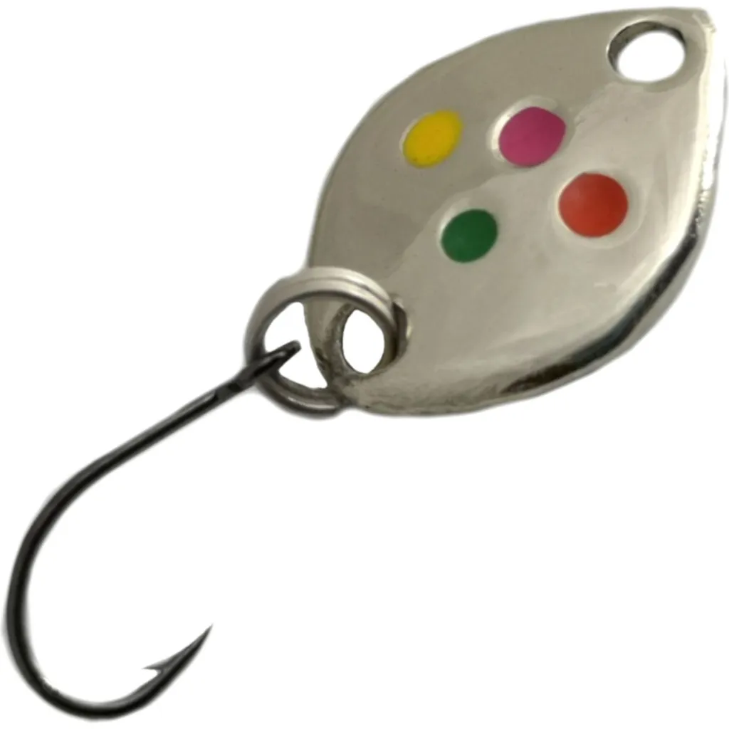 Troutwerk Spoon Blinker Silberfarben/Mehrfarbige Punkte