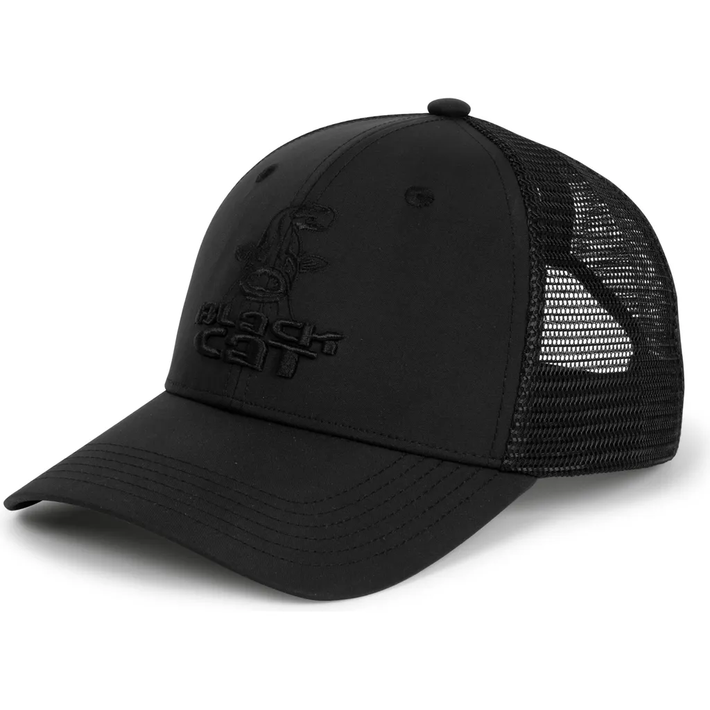 Black Cat Schwarze Truckercap Einheitsgröße