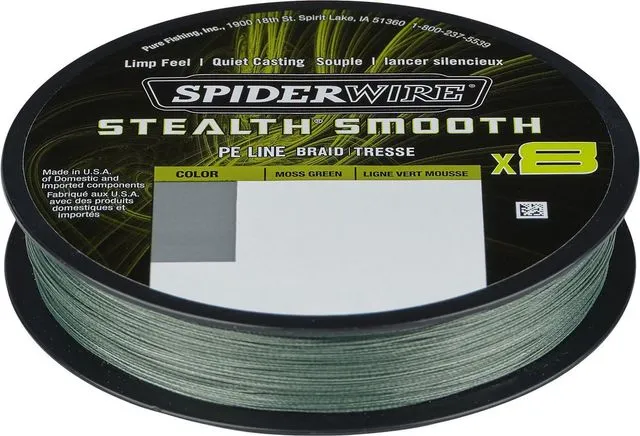 Spiderwire Stealth Smooth8 0.33mm 38.1kg 150m Moss Green