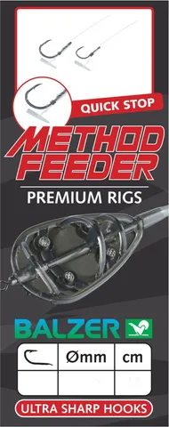 Balzer Premium Method Feeder Rig 10cm 5pcs Quick Stop