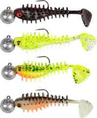 Fox Rage Micro Spikey Fry Mixed UV Colour Pack 4cm 3g 2pc Soft Bait