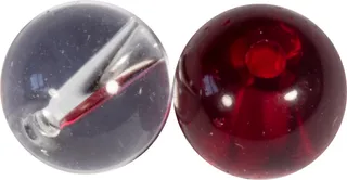 Fox Rage Strike Point Rig-Zubehör 6mm 10pcs Glass Beads Clear and Red