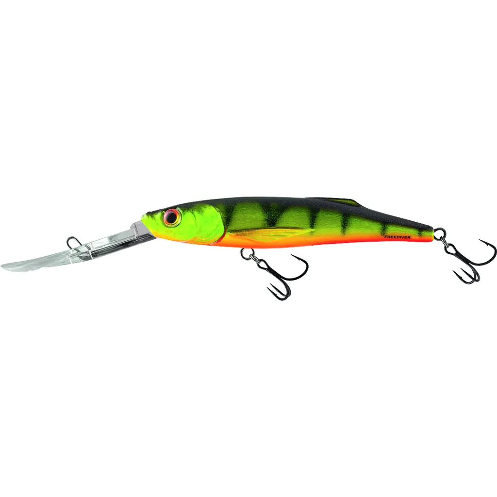 Salmo Freediver Super Deep Runner Floating Wobbler 9cm 12g Hot Perch