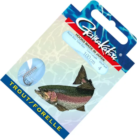 Gamakatsu Trout LS-3610 Spiral Haken Ready-Made Rig #2 100cm 0.25mm