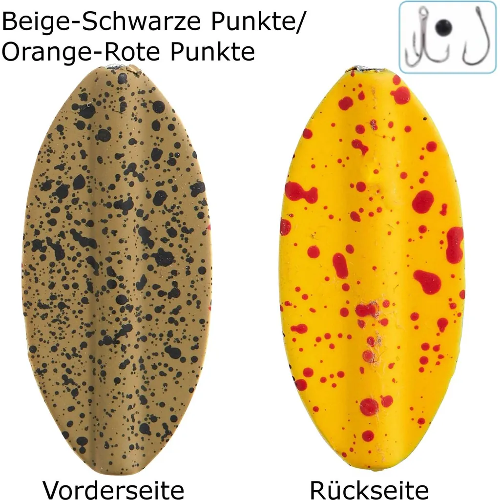 Balzer Pro Staff Series Spoon Inliner 1.9g Beige-Schwarze Punkte/Orange-Rote Punkte