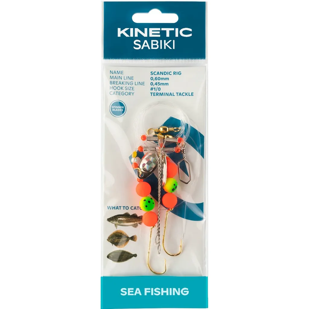 Kinetic Sabiki Scandic Fertigmontage 018 110cm 1pc #1/0 Fire Tiger
