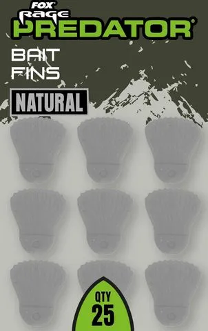 Fox Rage Predator Bait Fins 25pcs Natural