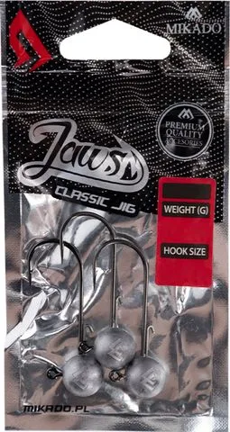Mikado Jaws Classic Jig Heads 10g 3/0 Black nickel