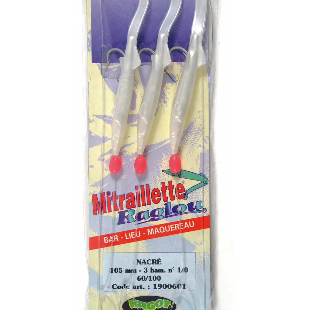 Ragot Mitraillette Raglou Meeresköder 4 Raglou 85mm Nacre