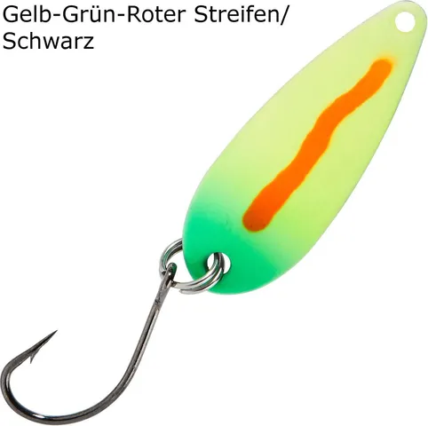 Balzer Spoon Swindler 2.3g Gelb-Grün-Roter Streifen/Schwarz