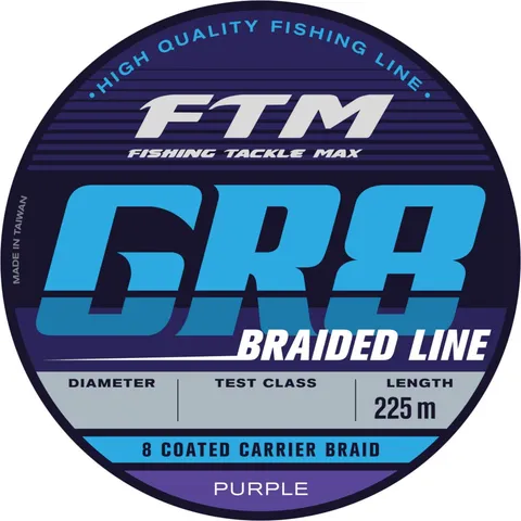 FTM GR8 Line Purple Braided Line 0.14mm 9.5kg 225m