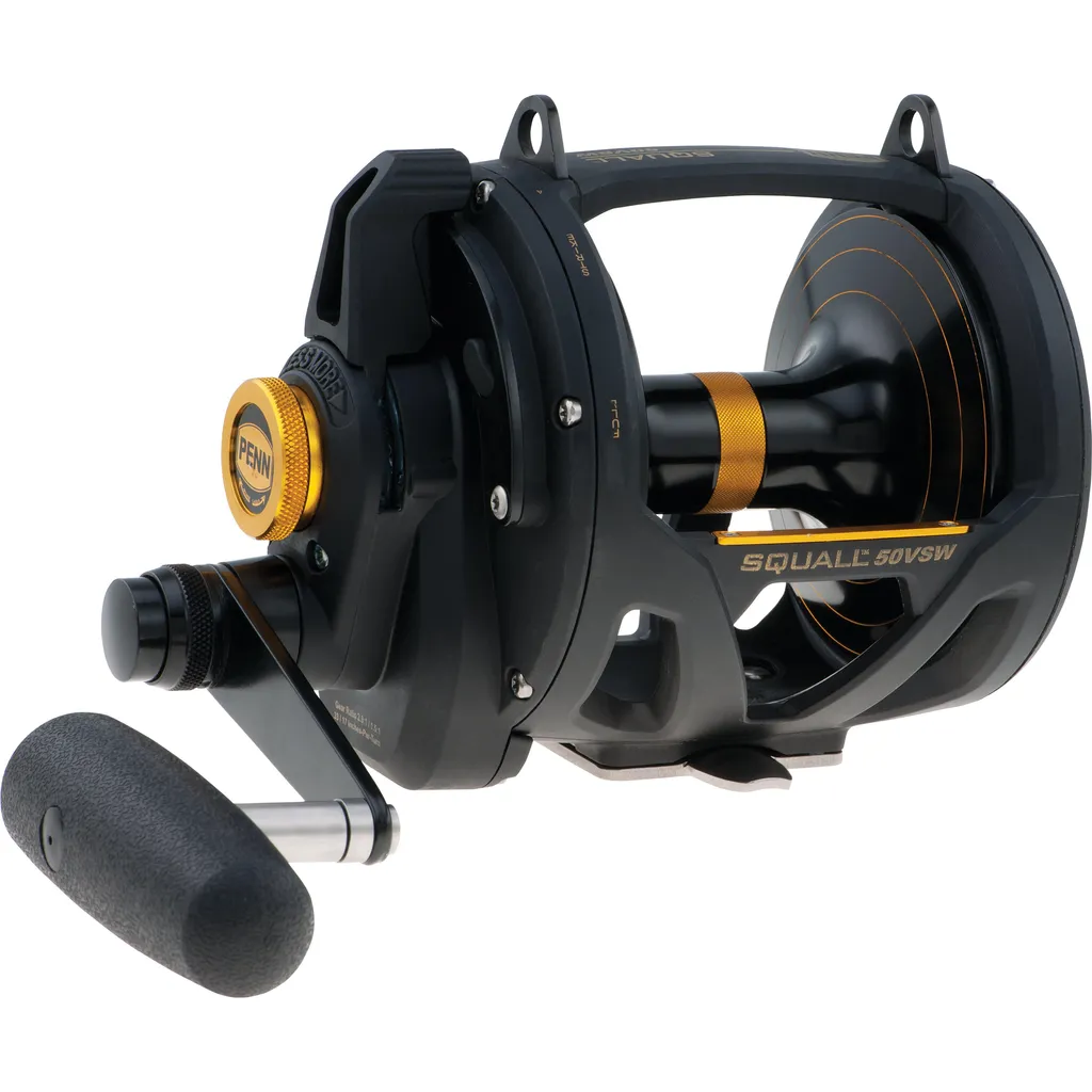 PENN Squall Lever Drag 2 Speed Meeresrolle 50VSW 2.9:1 / 1.5:1 IGFA50 Right
