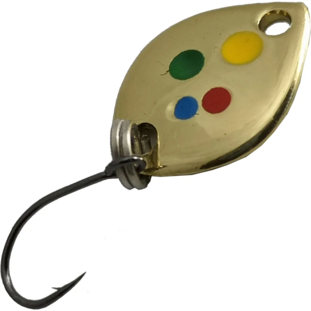 Troutwerk Spoon Blinker Goldfarben/Mehrfarbige Punkte