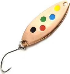 Troutwerk Spoon 2.5g 3.3cm Kupferfarben Mehrfarbige Punkte