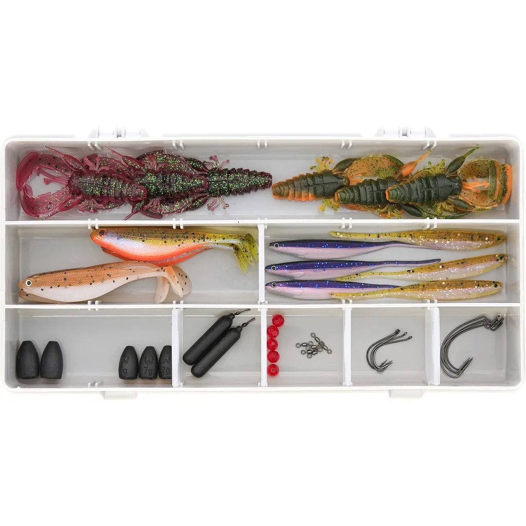 Westin PERCH BOX DROPSHOT + TEXAS & CAROLINA Köderset 6.5–8cm 45PCS MIX