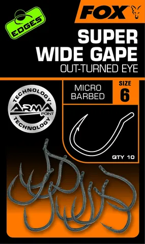 Fox Edges Armapoint Super Wide Gape Outturned Eye Hooks 5