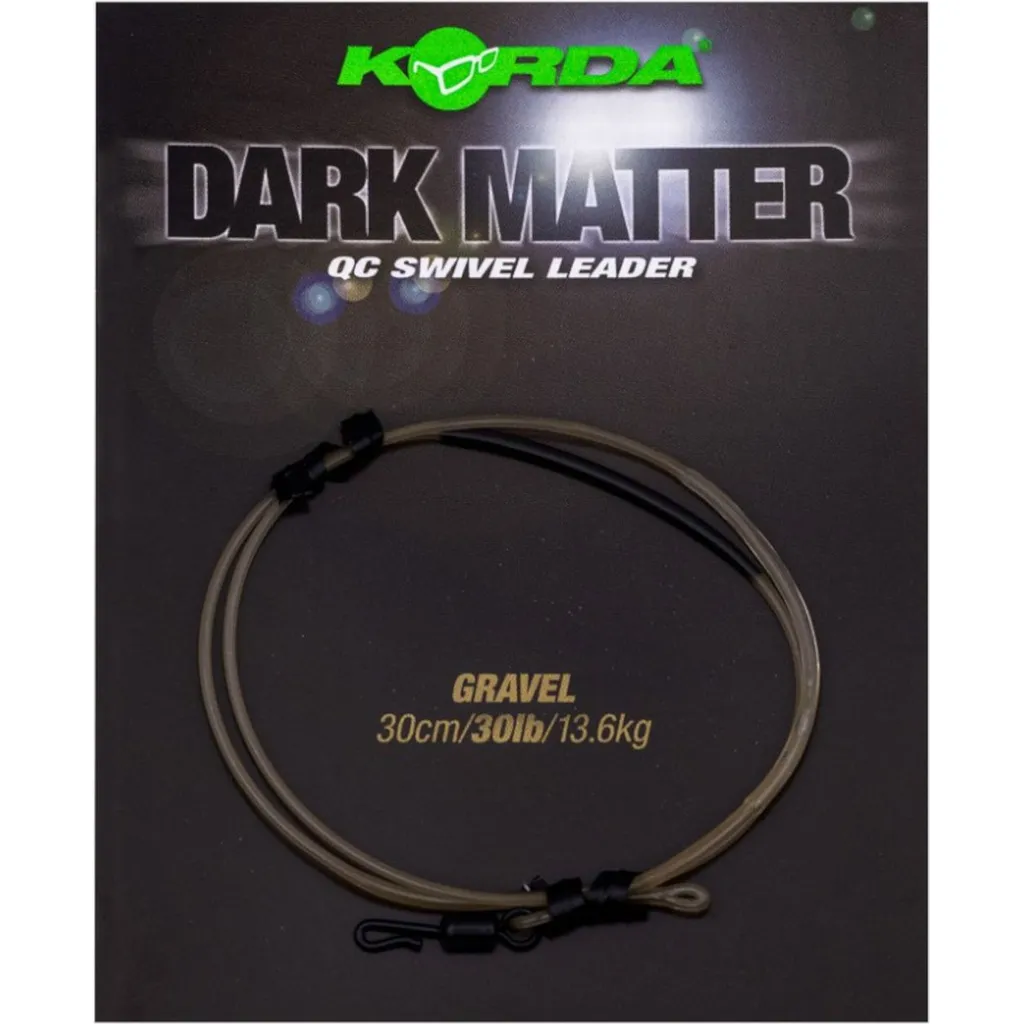 Korda Dark Matter Leader QC Swivel #8 30cm 13.6kg Gravel