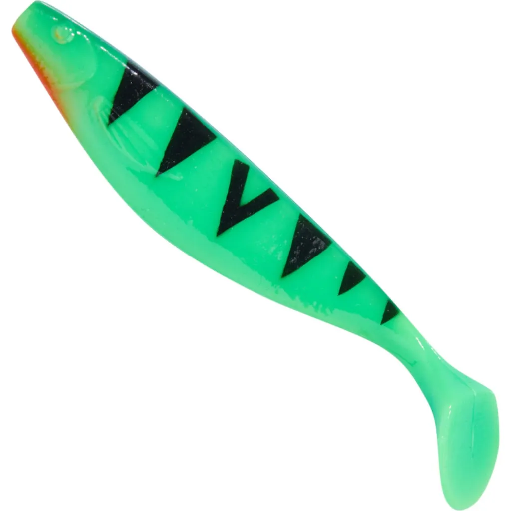 Balzer Shirasu MaJo Booster Gummifische 10cm 7g Green Fire Tiger