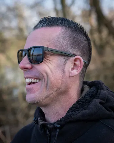 Fox Collection Green Black Shades Polarized Glasses Black Brown