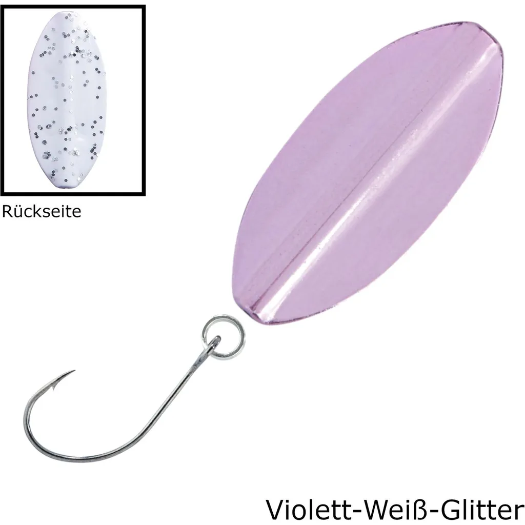 Balzer Metallica Inliner Spoon 2,5cm 1.9g Violett-Weiß-Glitter
