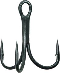 Fox Rage PowerPoint X-Strong Barbed Treble Hook 8 Wide Gape Straight Black Nickel