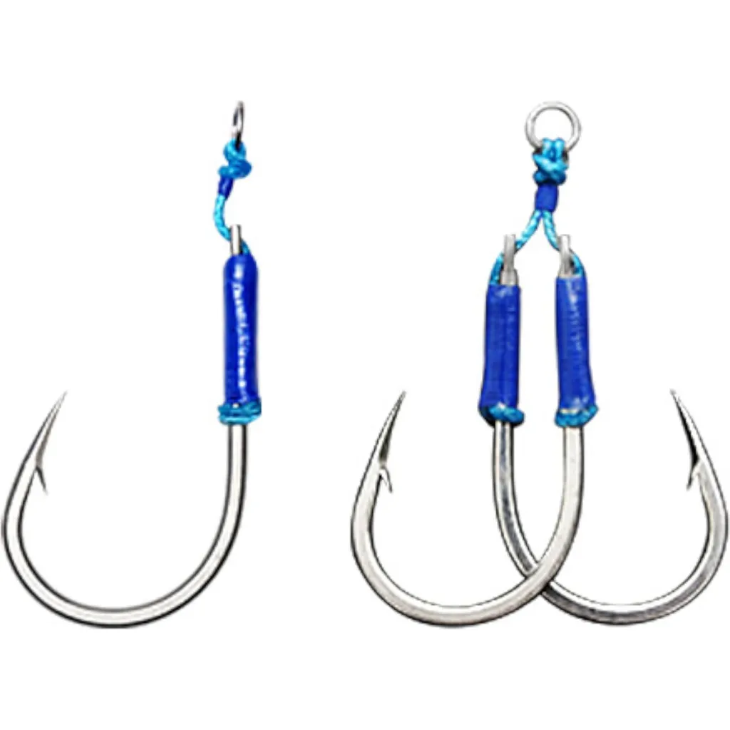 Hearty Rise Assist Hook Keen Power Vertikal- und Dropshot-Zubehör #9/0 1cm Blau