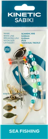 Kinetic Sabiki Scandic Fertigmontage 062 110cm 1pc #1/0 Pearl Blue