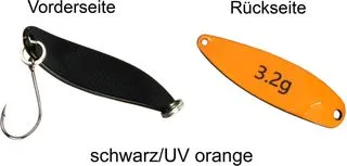 FTM Spoon Hammer Spoon 3.2g Wobbling Black/UV Orange