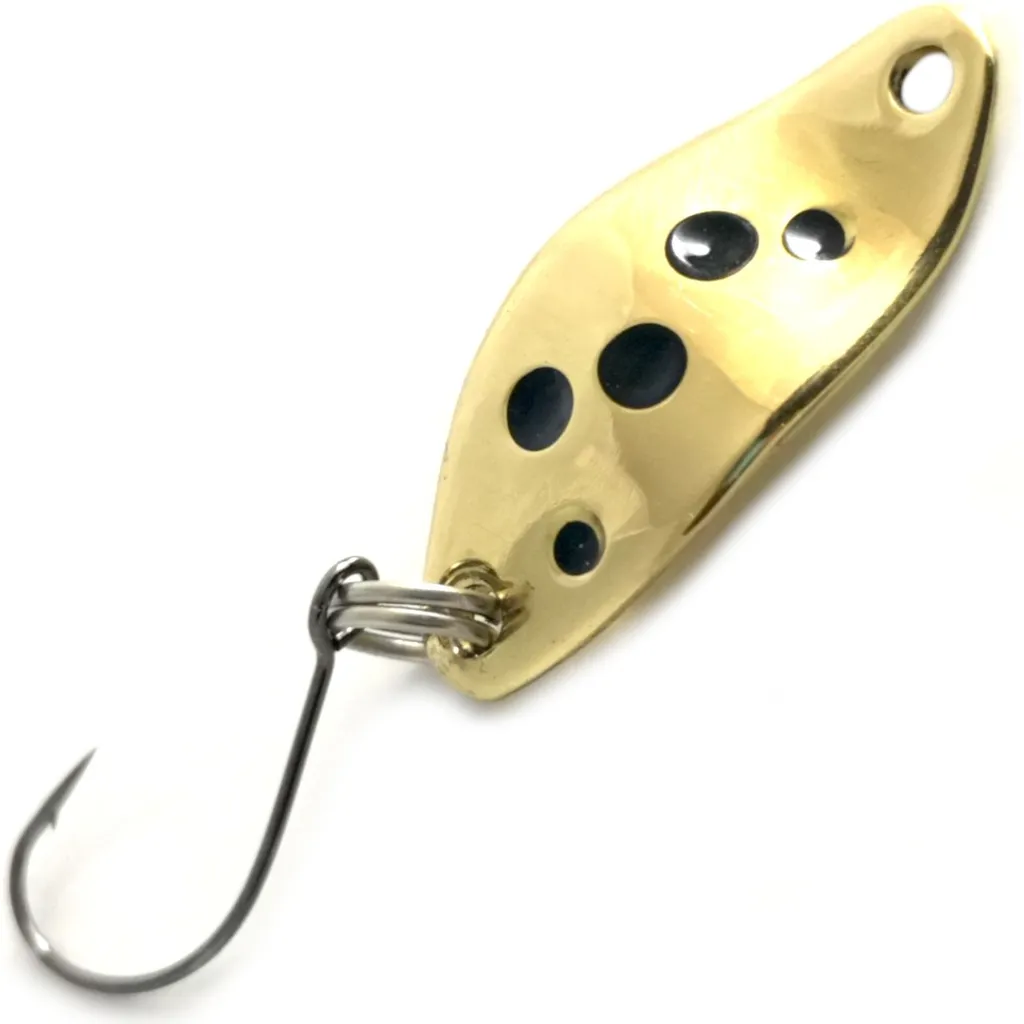 Troutwerk Spoon 1.5g 2.3cm Gold Schwarze Punkte