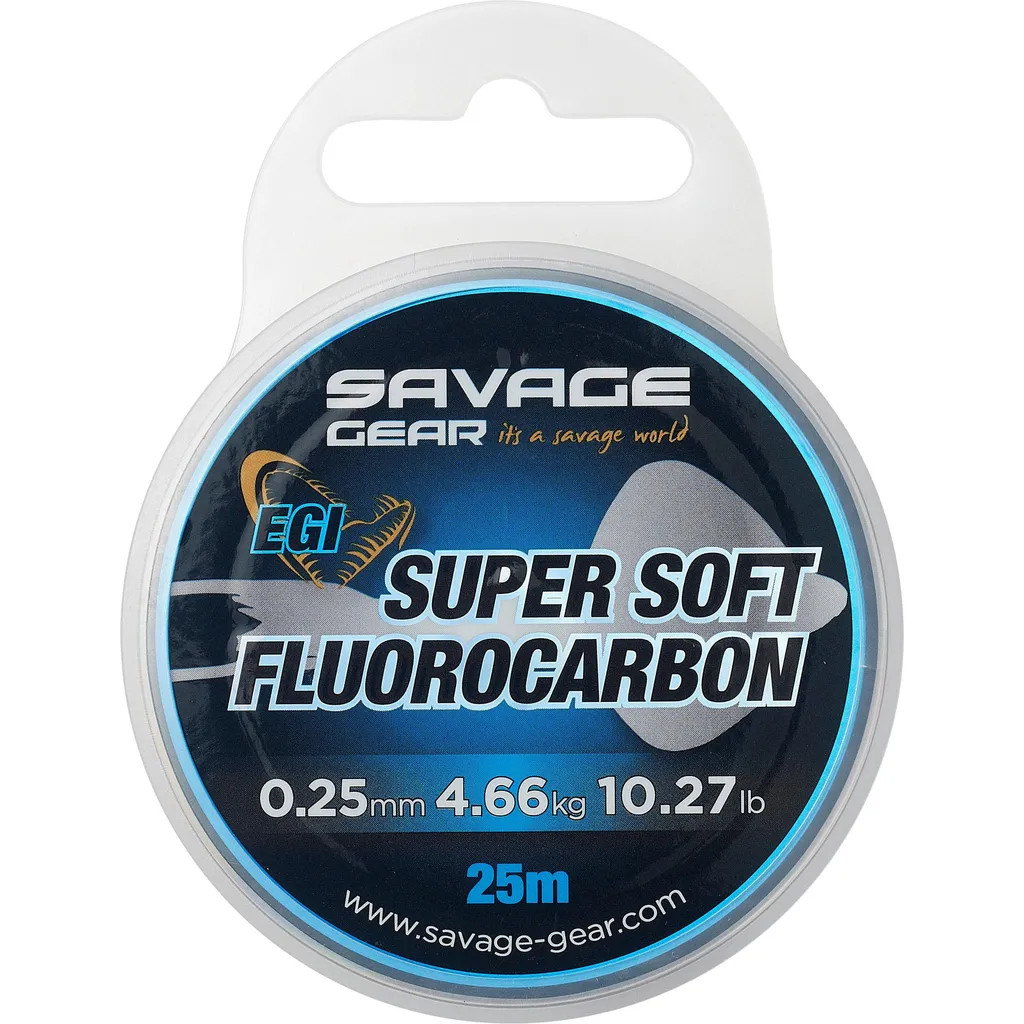 Savage Gear Super Soft Fluorocarbon Egi Fluorocarbon-Schnur 0.25mm 4.66kg 25m