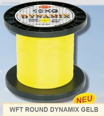 WFT Round Dynamix 300m Braided Line 0.10mm 10kg Yellow