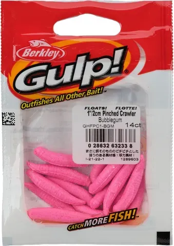Berkley Gulp!® Floating Pinched Crawler 3cm Bubblegum