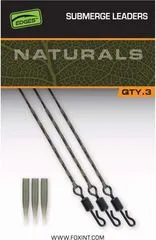 Fox Edges Naturals Submerge Leaders 18.14kg 75cm 3pcs Lead-Free