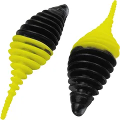 FTM Omura Baits Pongo Junior Gummiköder 4cm Schwarz/Neon Gelb Knoblauch