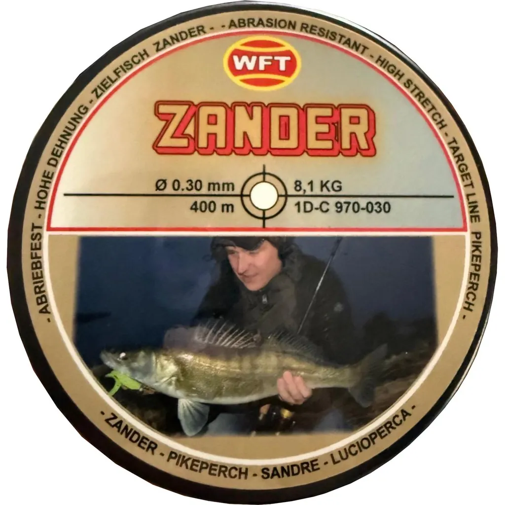 WFT Zielfisch Zander Monofile Angelschnur 0.3mm 8.1kg 400m