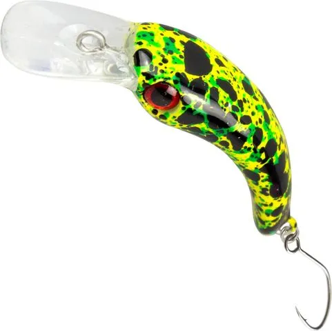 FTM Masu Wobbler 2.9cm 0.5m 1.2g camouflage schwarz/gelb/grün