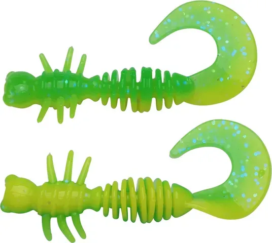 Berkley PowerBait Power Curly 4cm Spring Green/Sunshine Yellow