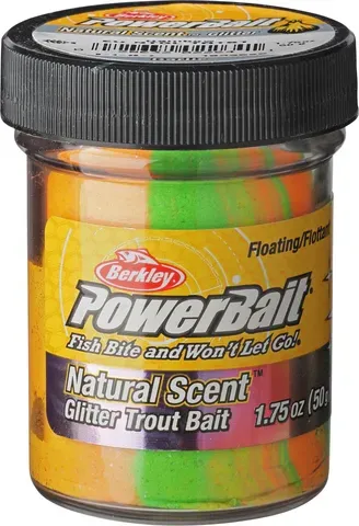 Berkley PowerBait Natural Glitter Forellenteig Rainbow Glitter / Knoblauch