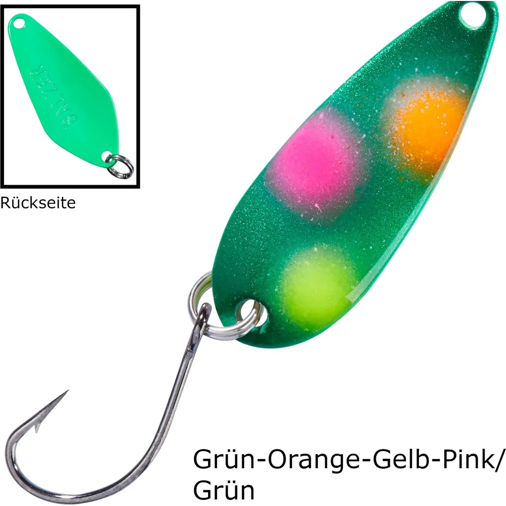Balzer Spoon Swindler Blinker Grün Orange Gelb Pink Grün 2,3g