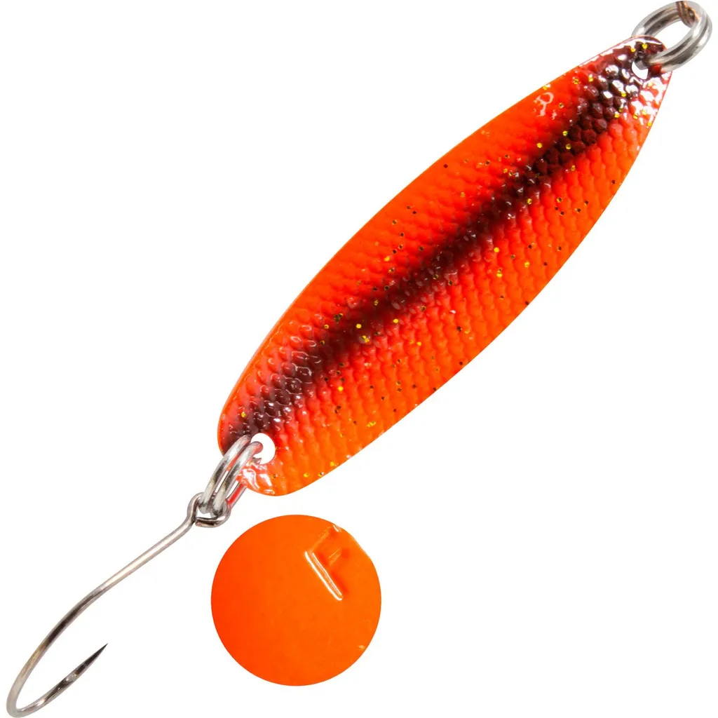 FTM Spoon Hammer 3.8cm 3.2g Orange-Rot mit Glitter/Schwarz-Orange