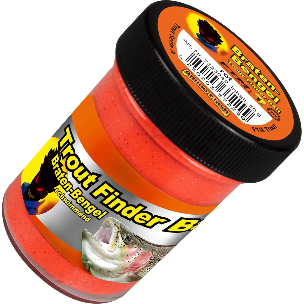 FTM Forellenteig schwimmend Braten Bengel Boilie & Karpfenköder 50g Rot