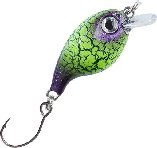 Balzer Trout Attack Crank Wobbler Thunder 3cm 2g Neongelb-Lila-Schwarz