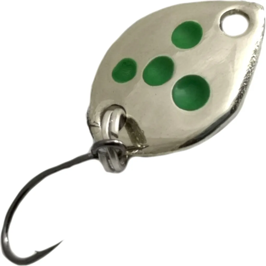 Troutwerk Spoon Blinker Silberfarben/Grüne Punkte